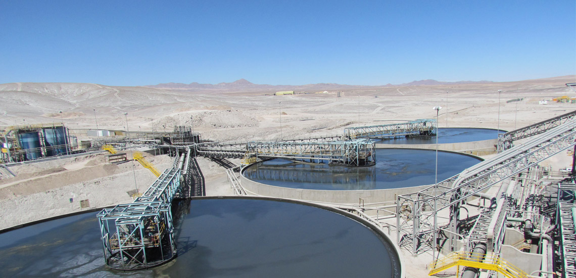 Copper tailings high rate thickeners in Chile