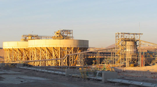 World’s largest tailings paste thickeners at a copper mine in Chile